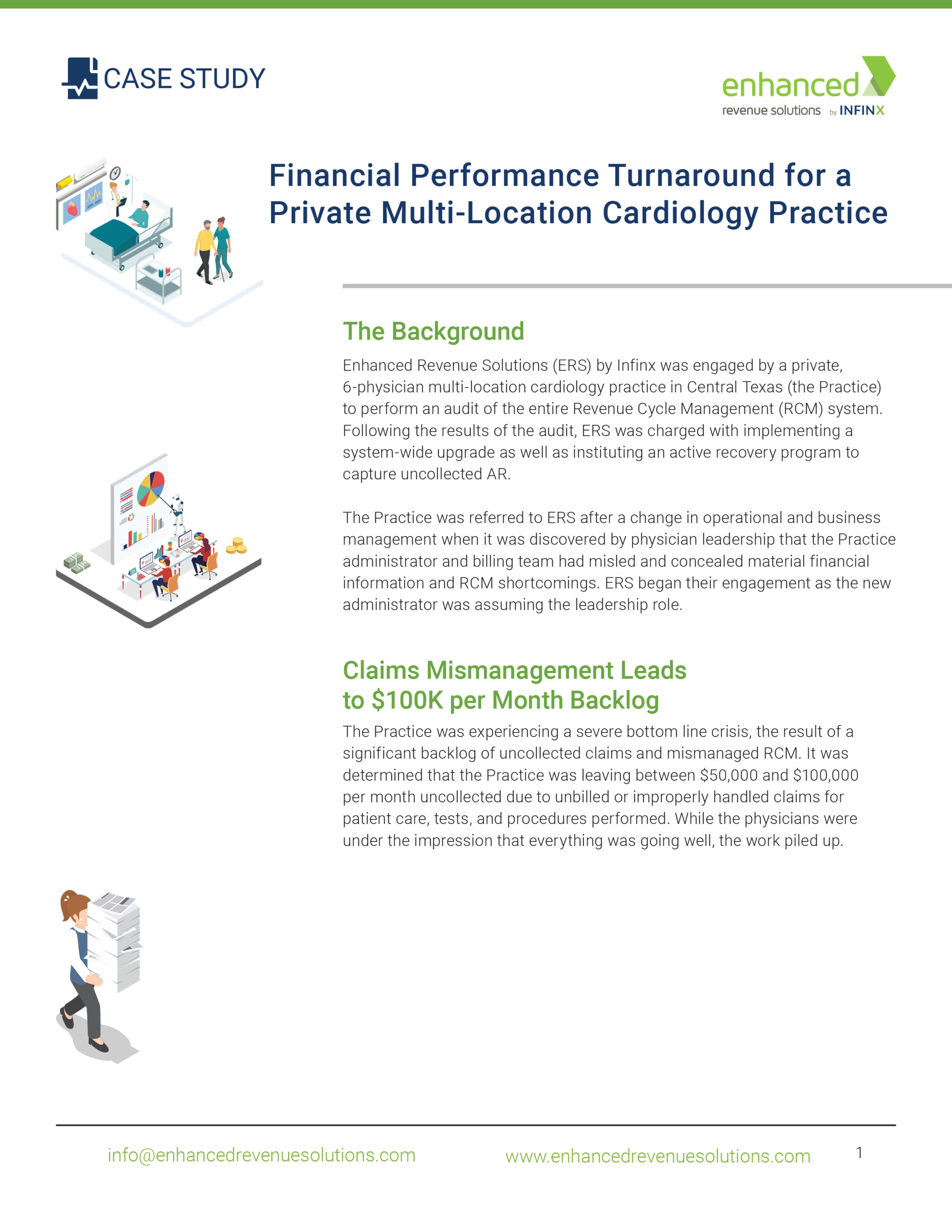 ERS by Infinx - Case Study - Financial Performance Turnaround for a Private Multi-Location Cardiology Practice - 1