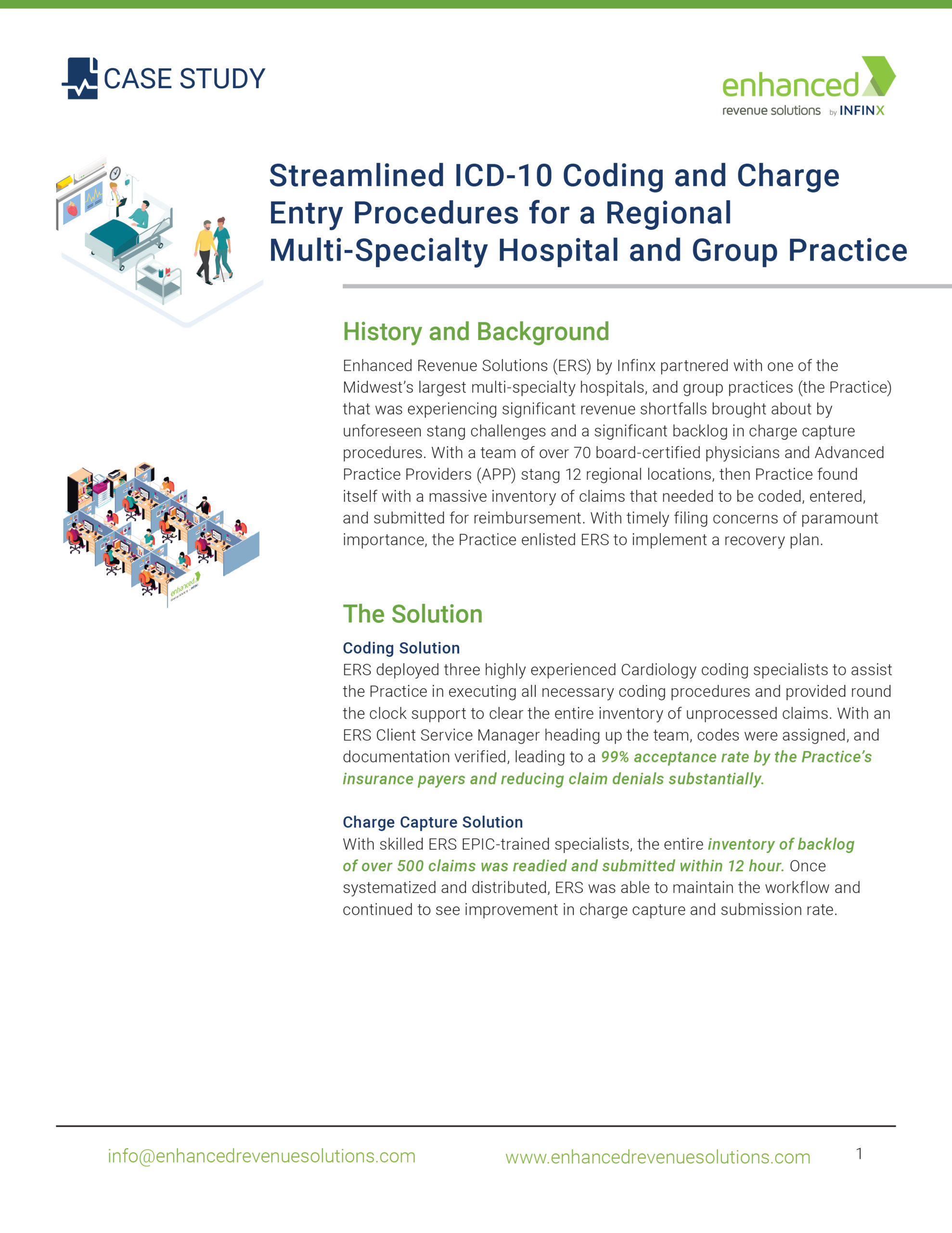 ERS by Infinx - Case Study - Streamlined ICD-10 Coding and Charge Entry Procedures - 1